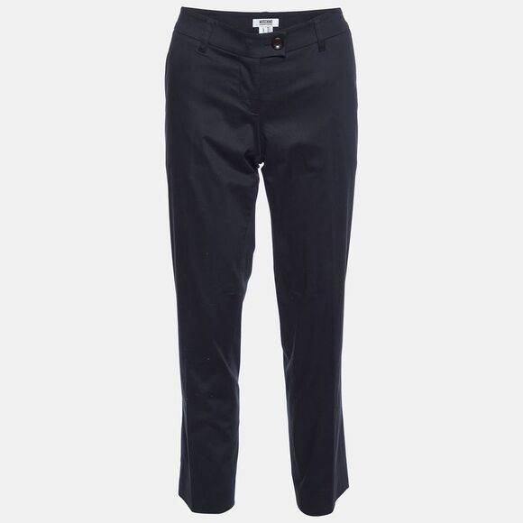 Moschino Cheap And Chic Black Cotton Tailored Trousers M